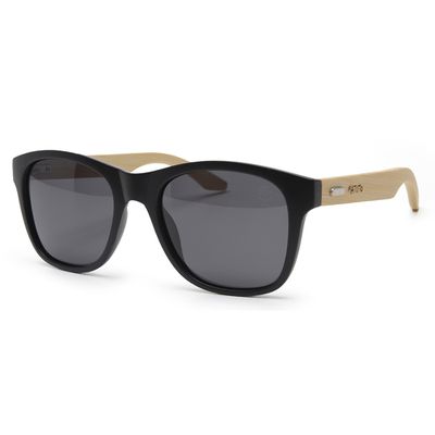 Óculos Solar Pescaria Polarizado Bambu Matuto Proteção UV +400 - BambuClaro/Preto/Preto
