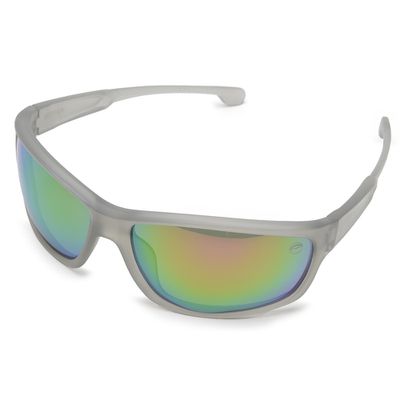 Óculos Solar Pescaria Polarizado Lente Espelhada Resistente Flexível Proteção UV +400 - Cinza/Cinza/Color