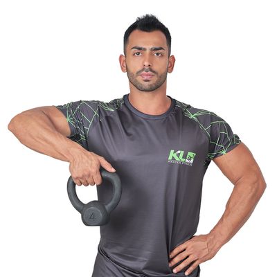 Kettlebell Dumbell Pintado 24kg Musculação Funcional Sumô Cor Preto