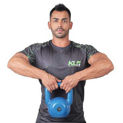 Kettlebell Emborrachado 16 Kg Crossfit Treinamento... - KLMASTERFITNESS