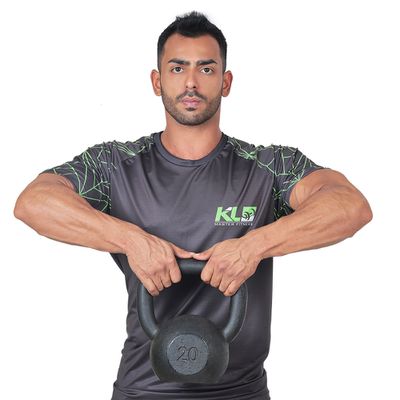 Kettlebell Pintado 20 Kg Crossfit Treinamento Func... - KLMASTERFITNESS