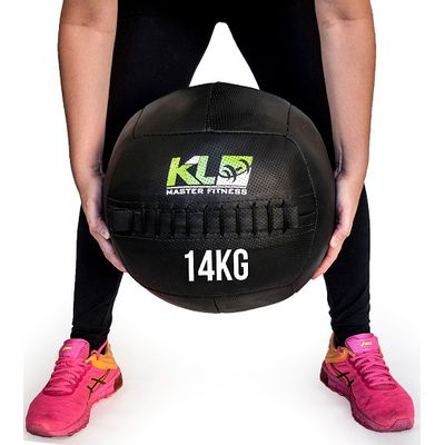 Wall Ball Couro Crossfit Funcional Medicine Ball 1... - KLMASTERFITNESS