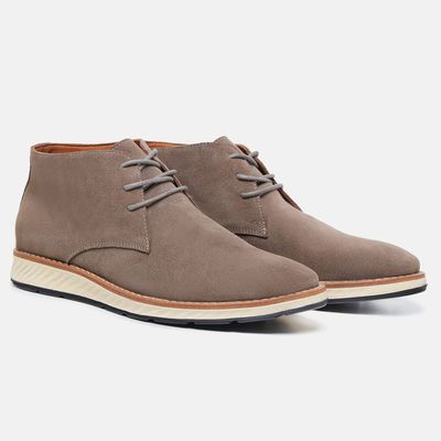 Bota Casual Lecas Camurça Rato Cano Curto Tos... - LECAS