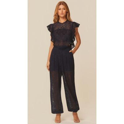Calça em Renda Azul Marinho