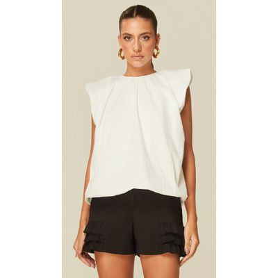 Blusa Balonê sem Mangas Branco