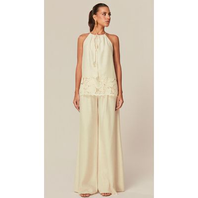Blusa Regata com Renda Off