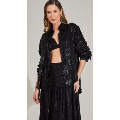 Conjunto Camisa e Top Jacquard