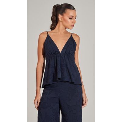 Blusa Peplum com Alças