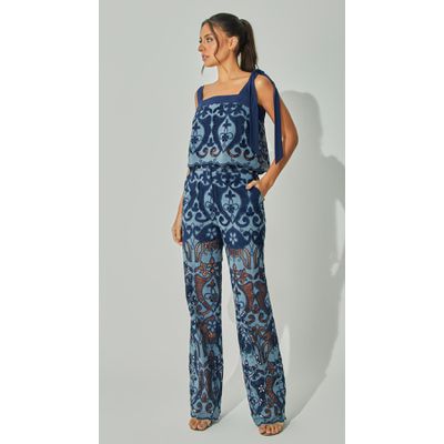 Calça Reta Guipir Denim