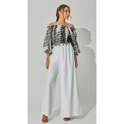Blusa Ombro A Ombro Estampada