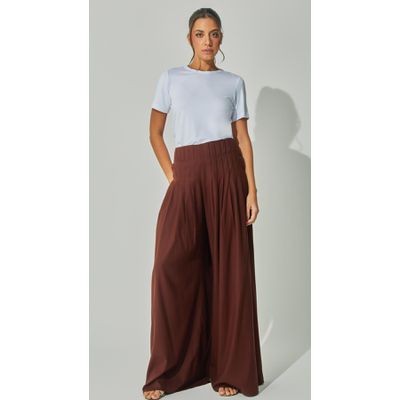 Calça Pantalona com Pregas