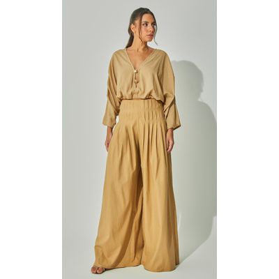 Calça Pantalona com Pregas