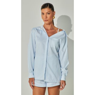 Camisa Oversized Assimétrica