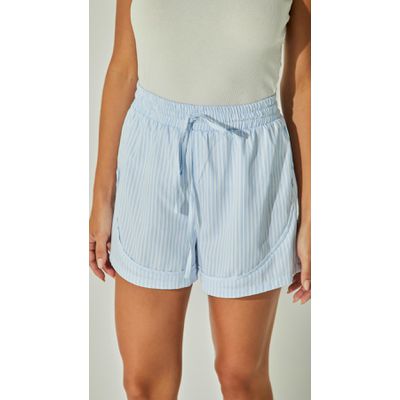 Short Listrado com Amarração