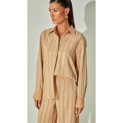 Camisa Linho Bordado