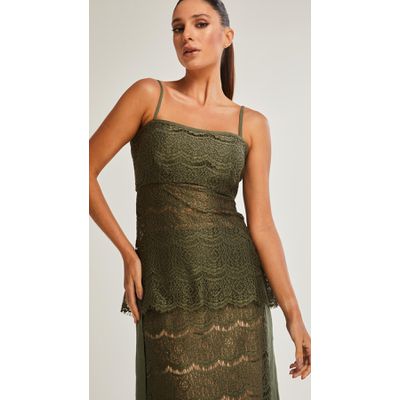 Blusa Renda Com Alças