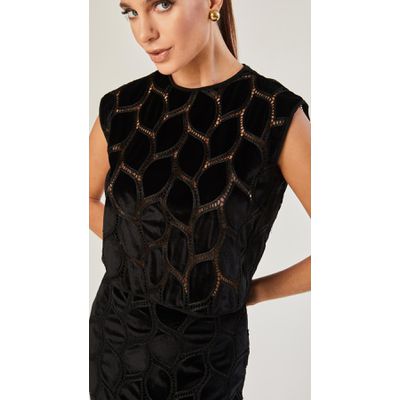 Blusa Cropped Veludo