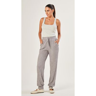 Calça Jogger Cintura Alta Cinza