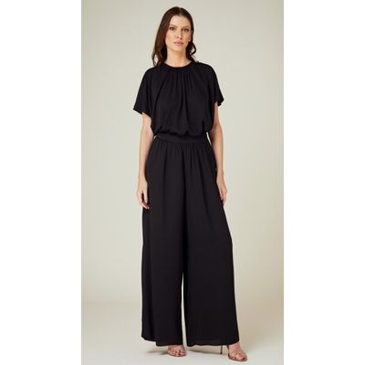 Calça Pantalona Cintura Alta Preto 