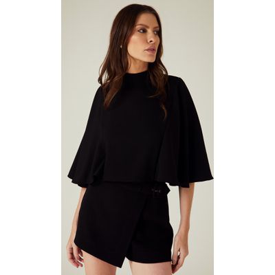 Blusa Gola Alta Preto 