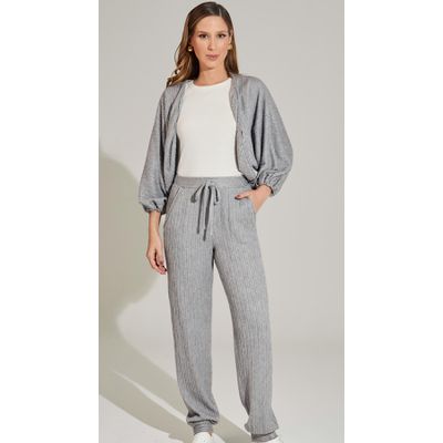 Casaqueto Tricot Cinza