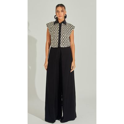 Calça Pantalona Cintura Alta