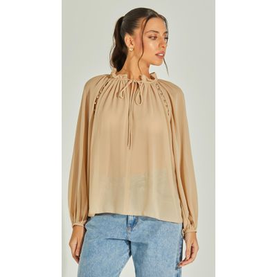 Blusa Manga Longa Com Botões