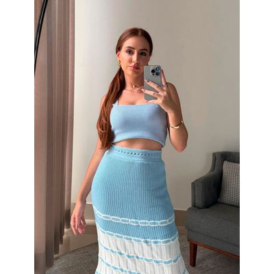 Saia Helô Azul Bebê