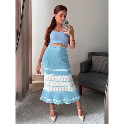 Cropped Letícia Azul Bebê