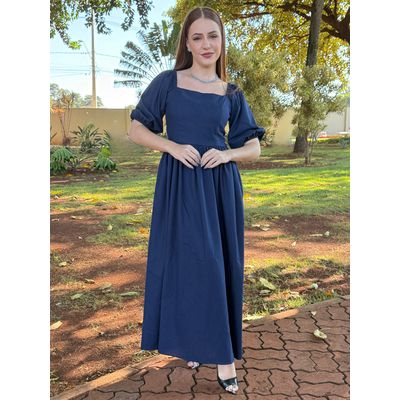 Vestido Louise Azul Marinho