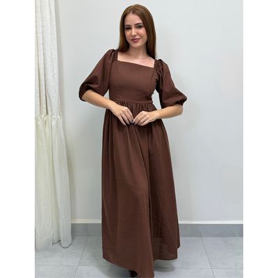 Vestido Louise Marrom