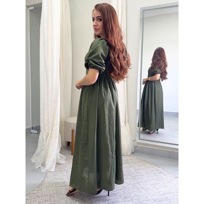 Vestido Louise Verde Militar