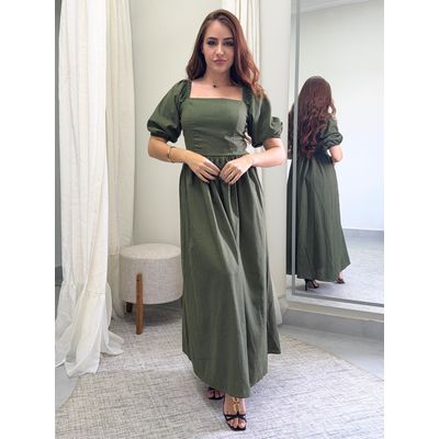 Vestido Louise Verde Militar