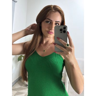 Vestido Canelado Anita Verde
