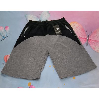 bermuda sport masc cinza com preto - LUJO MODAS