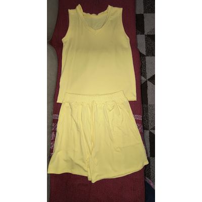 conjunto primaveril amarelo - LUJO MODAS