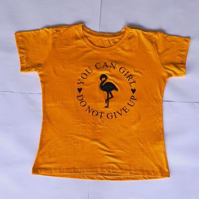 T-Shirt Estampada - Amarelo - LUJO MODAS