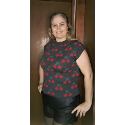 COLETE CEREJA CINZA - LUJO MODAS