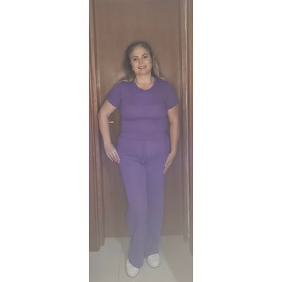 CONJUNTO MANGA CURTA LAZINHA ROXO - LUJO MODAS
