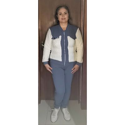 CONJUNTO ZIPER E DETALHES CINZA - LUJO MODAS