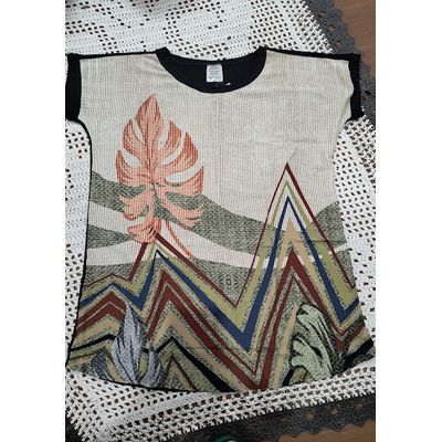 vestido paisagem linha - LUJO MODAS