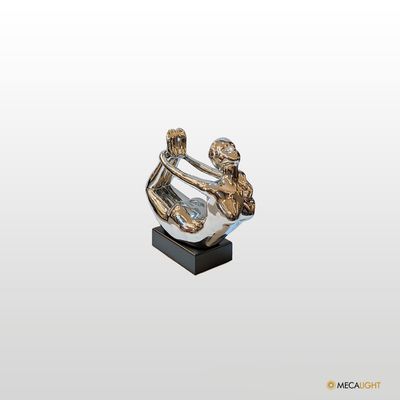 ESTATUETA MULHER CROMADA - MECALIGHT