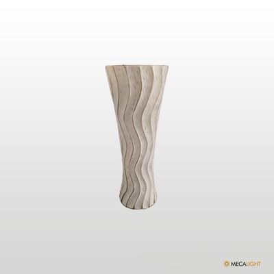 VASO ONDAS DE RESINA BRANCA - MECALIGHT