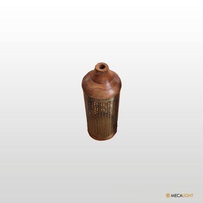 VASO FERRO E MADEIRA - MECALIGHT