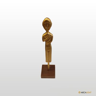 ESTATUETA HOMEM ALUMÍNIO DOURADO - MECALIGHT