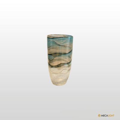VASO MURANO CAQUELE AZULADO - MECALIGHT
