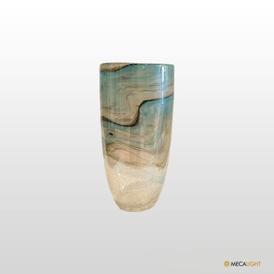 VASO MURANO CRAQUELE AZULADO - MECALIGHT
