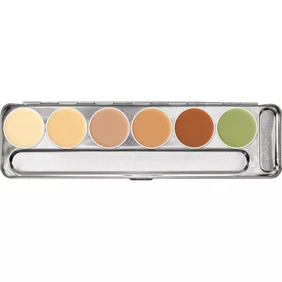 Camouflage Creme 6 Colors Palette - Kryolan | Cor:... - MELKA
