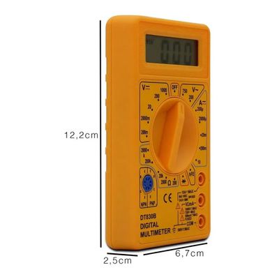 Multímetro Digital Medição De Tensão Com Visor Lcd Dt-830