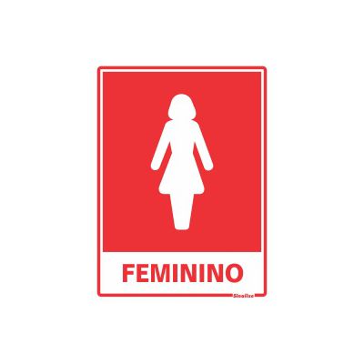 Placa Poliestireno 15X20 "SANITÁRIO FEMININO" - SINALIZE